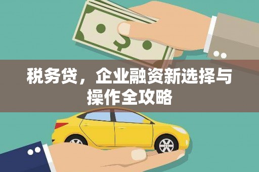 修水税务贷，企业融资新选择与操作全攻略