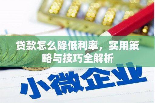 修水贷款怎么降低利率，实用策略与技巧全解析