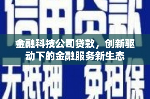 修水金融科技公司贷款，创新驱动下的金融服务新生态