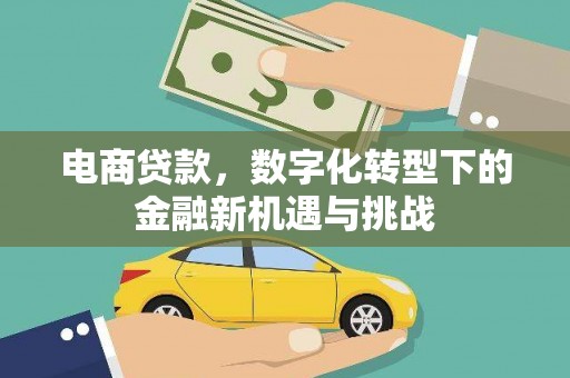修水电商贷款，数字化转型下的金融新机遇与挑战