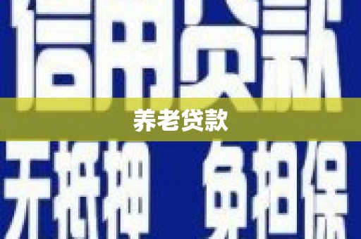 修水养老贷款