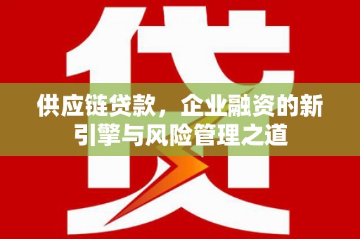 修水供应链贷款，企业融资的新引擎与风险管理之道