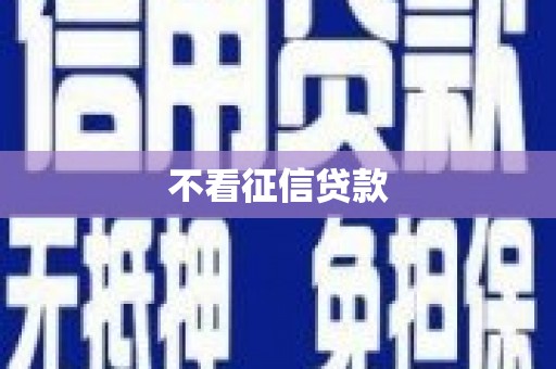 修水不看征信贷款