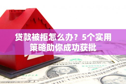 修水贷款被拒怎么办？5个实用策略助你成功获批