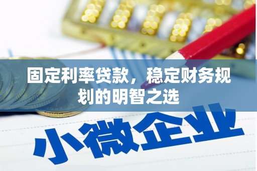 修水固定利率贷款，稳定财务规划的明智之选