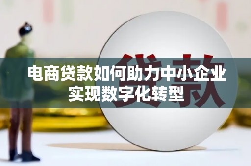 修水电商贷款如何助力中小企业实现数字化转型