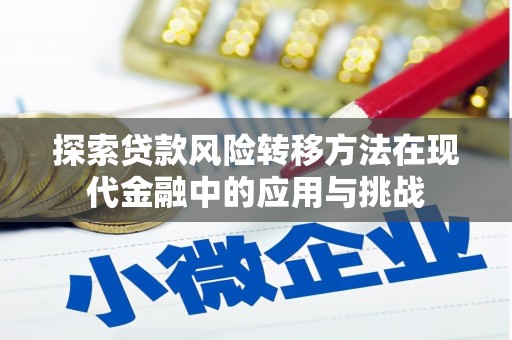 修水探索贷款风险转移方法在现代金融中的应用与挑战