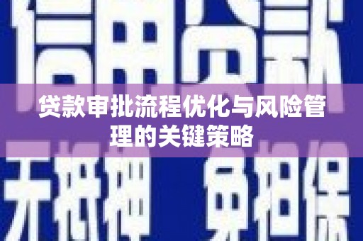 修水贷款审批流程优化与风险管理的关键策略