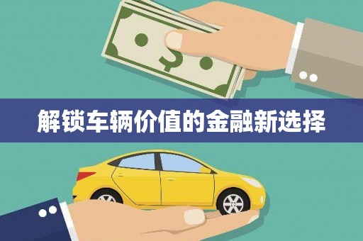 修水解锁车辆价值的金融新选择