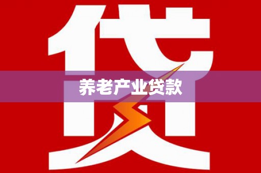 修水养老产业贷款