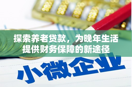 修水探索养老贷款，为晚年生活提供财务保障的新途径