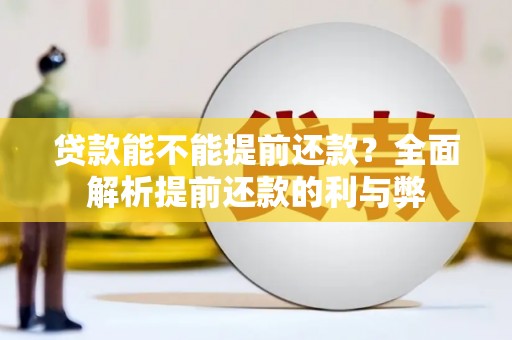 修水贷款能不能提前还款？全面解析提前还款的利与弊