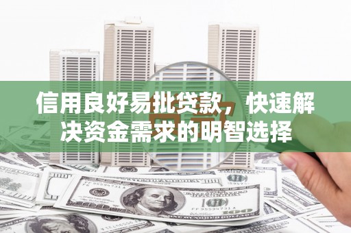 修水信用良好易批贷款，快速解决资金需求的明智选择