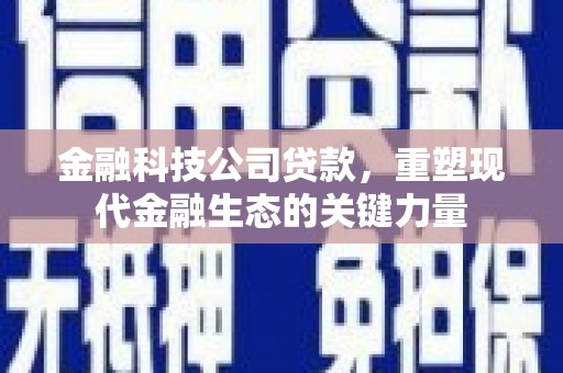 修水金融科技公司贷款，重塑现代金融生态的关键力量