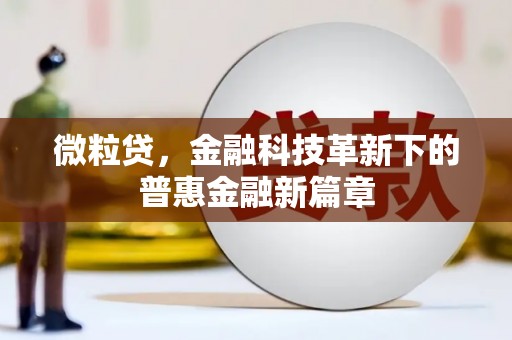 修水微粒贷，金融科技革新下的普惠金融新篇章
