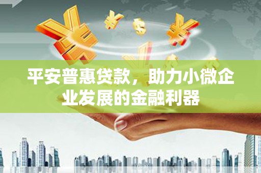 修水平安普惠贷款，助力小微企业发展的金融利器