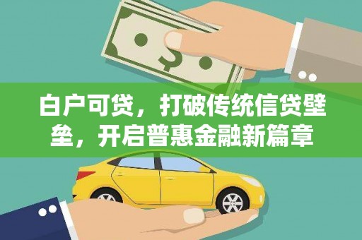 修水白户可贷，打破传统信贷壁垒，开启普惠金融新篇章