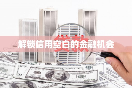 修水解锁信用空白的金融机会