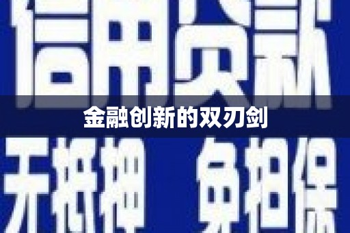 修水金融创新的双刃剑